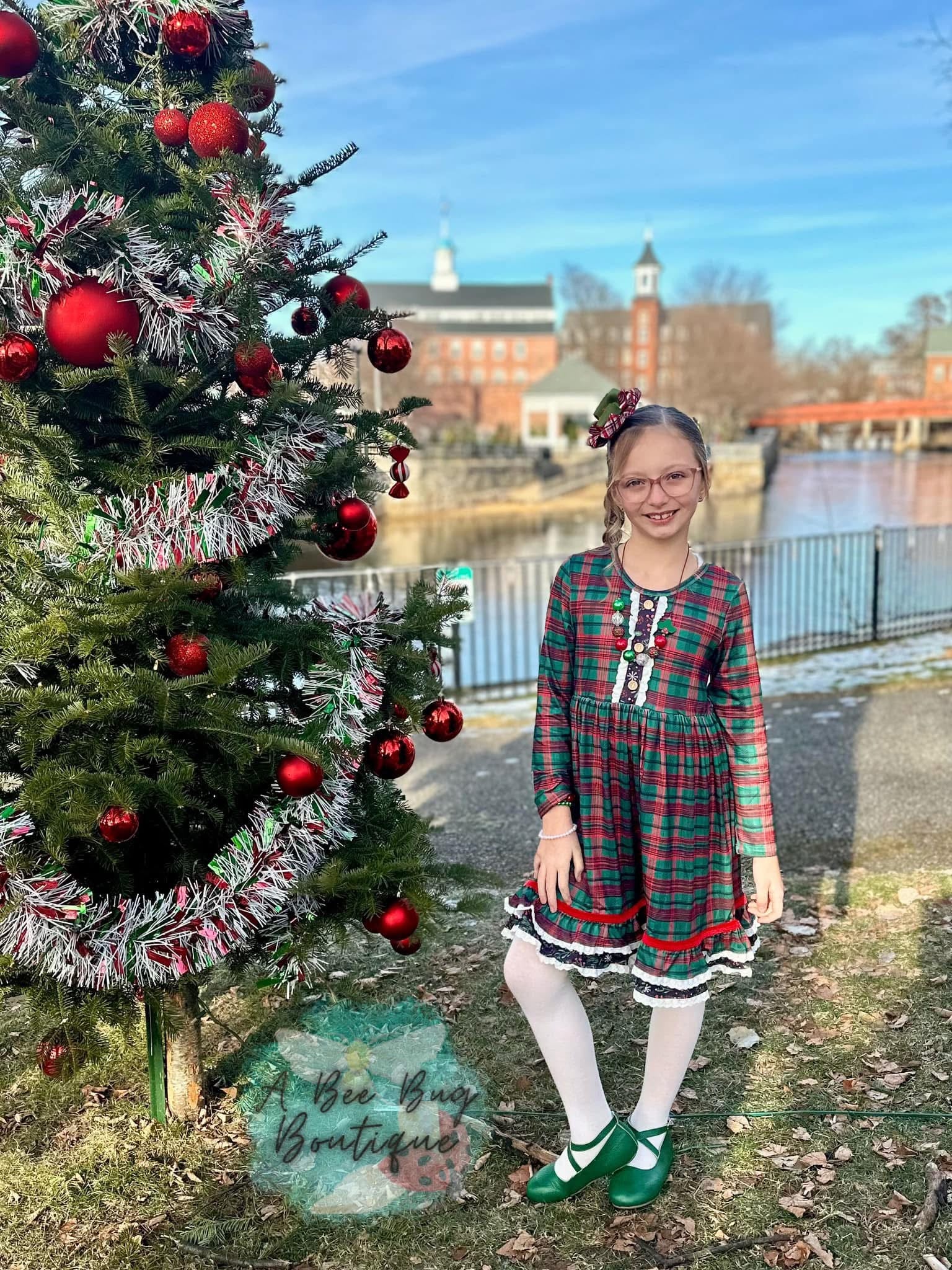 Classic Christmas Plaid Dress