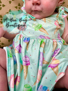 Sweet Scoops Tie Shoulder Dress
