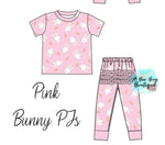 Load image into Gallery viewer, Pink Bunnies Ruffled PJ Set
