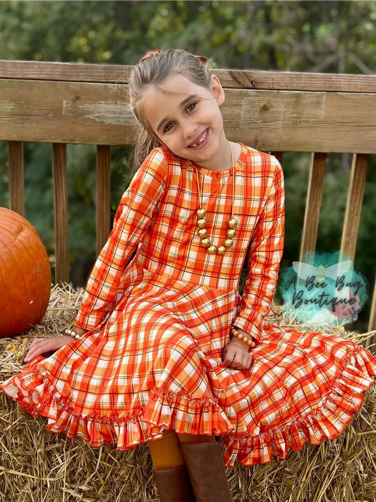 Harvest Plaid Twirl Dress