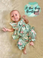 Load image into Gallery viewer, Spring Sage Floral Romper
