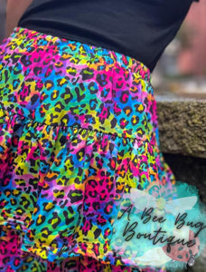 Neon Leopard Skort