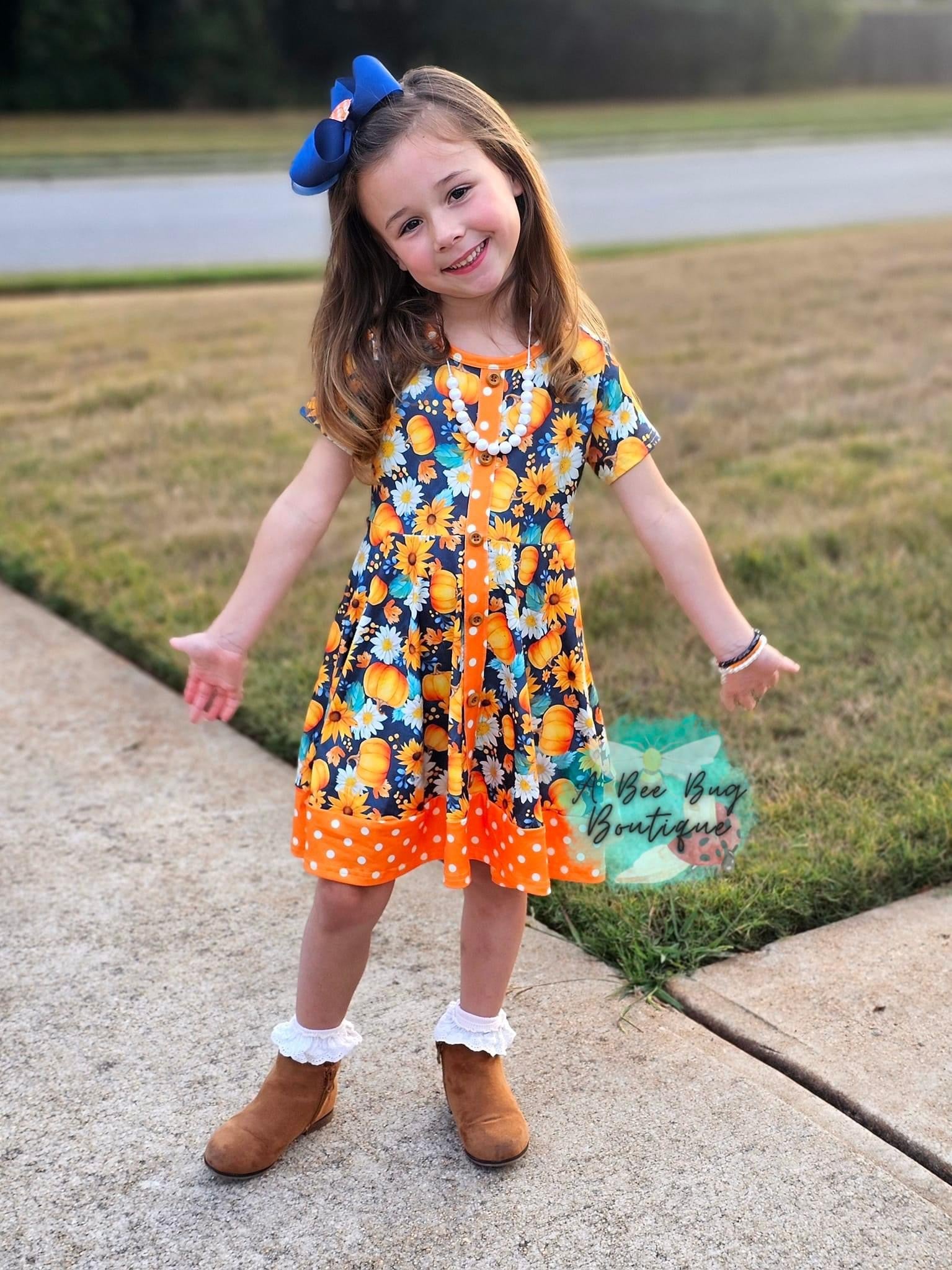 Autumn Splendor Button Dress