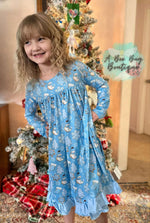 Load image into Gallery viewer, Blue Sugar Cookies Nightgown
