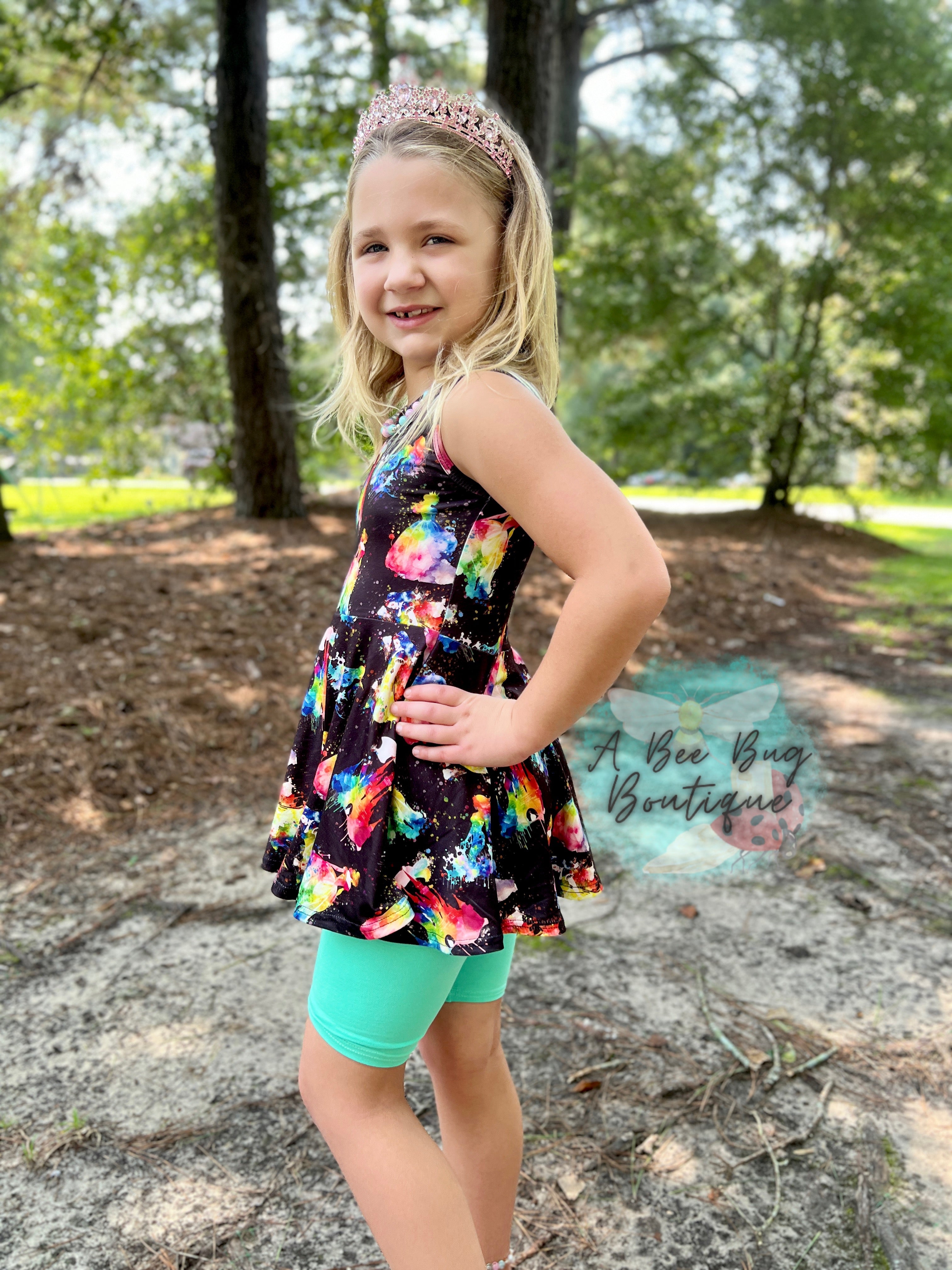 Watercolor Princess Peplum Top