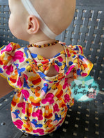 Load image into Gallery viewer, Honey Bear Bow Back Romper
