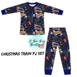 Load image into Gallery viewer, Christmas Train unisex pj set
