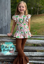 Load image into Gallery viewer, Alphabet Jungle Peplum Top
