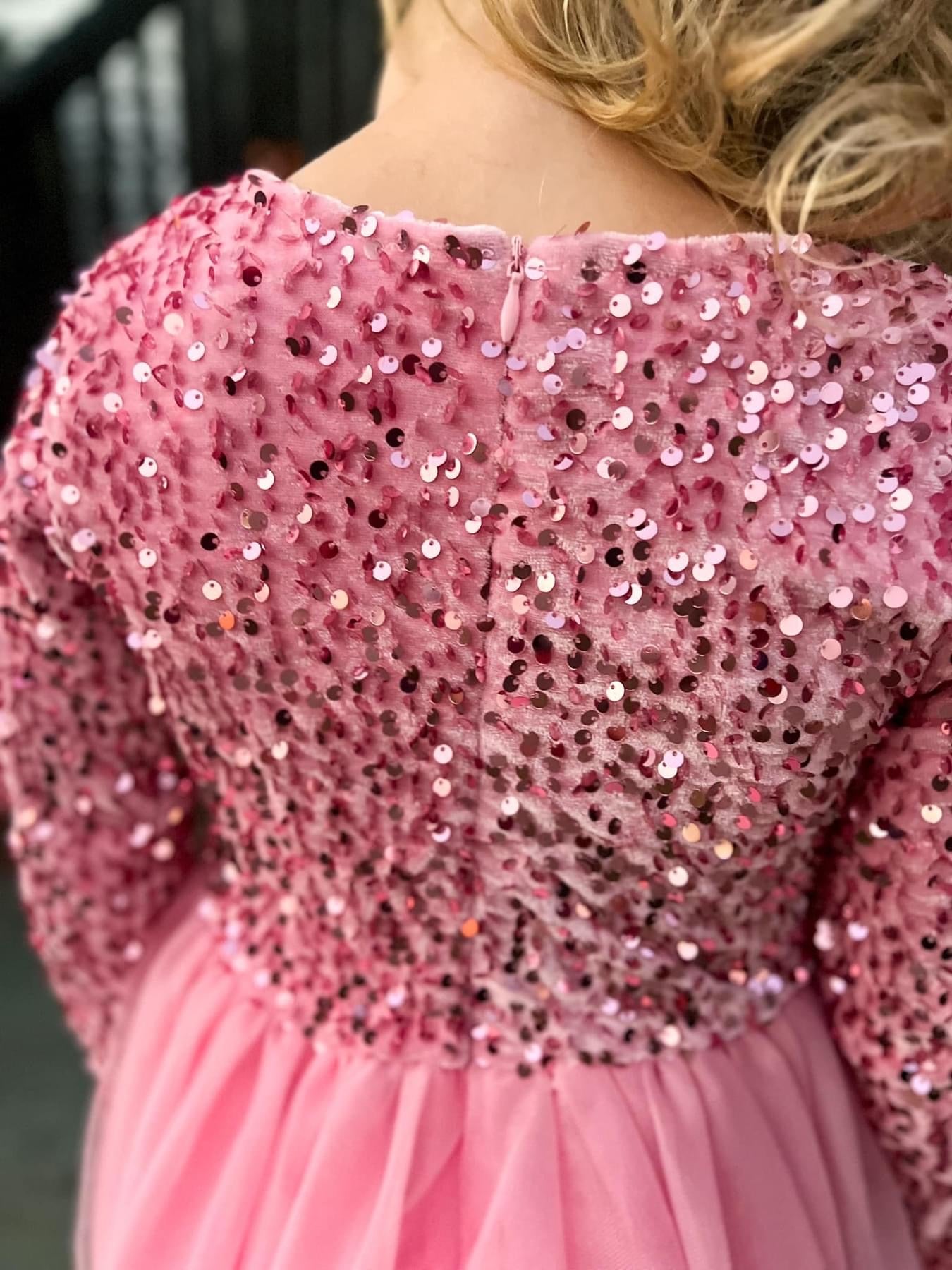 Pink Sequin Tulle Dress