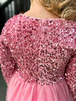 Load image into Gallery viewer, Pink Sequin Tulle Dress
