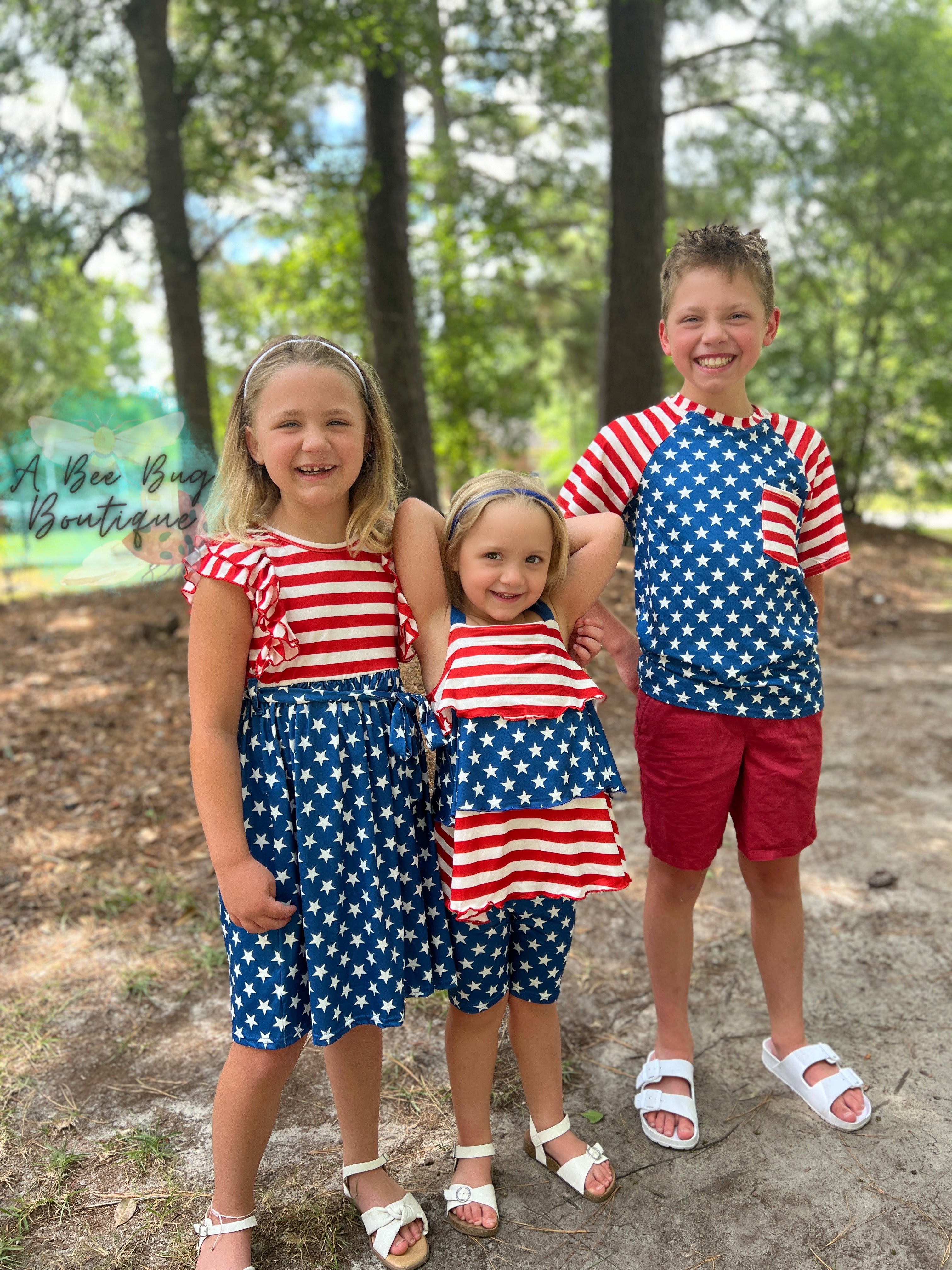 Old Glory Ruffled Tank