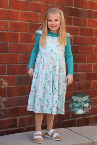 Spring Sage Floral Maxi Dress