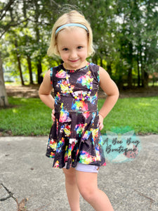 Watercolor Princess Peplum Top