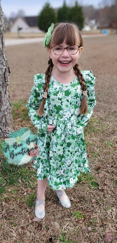 Green Gardens Tie Back Dress A Bee Bug Boutique Green Gardens Tie Back Dress A Bee Bug Boutique