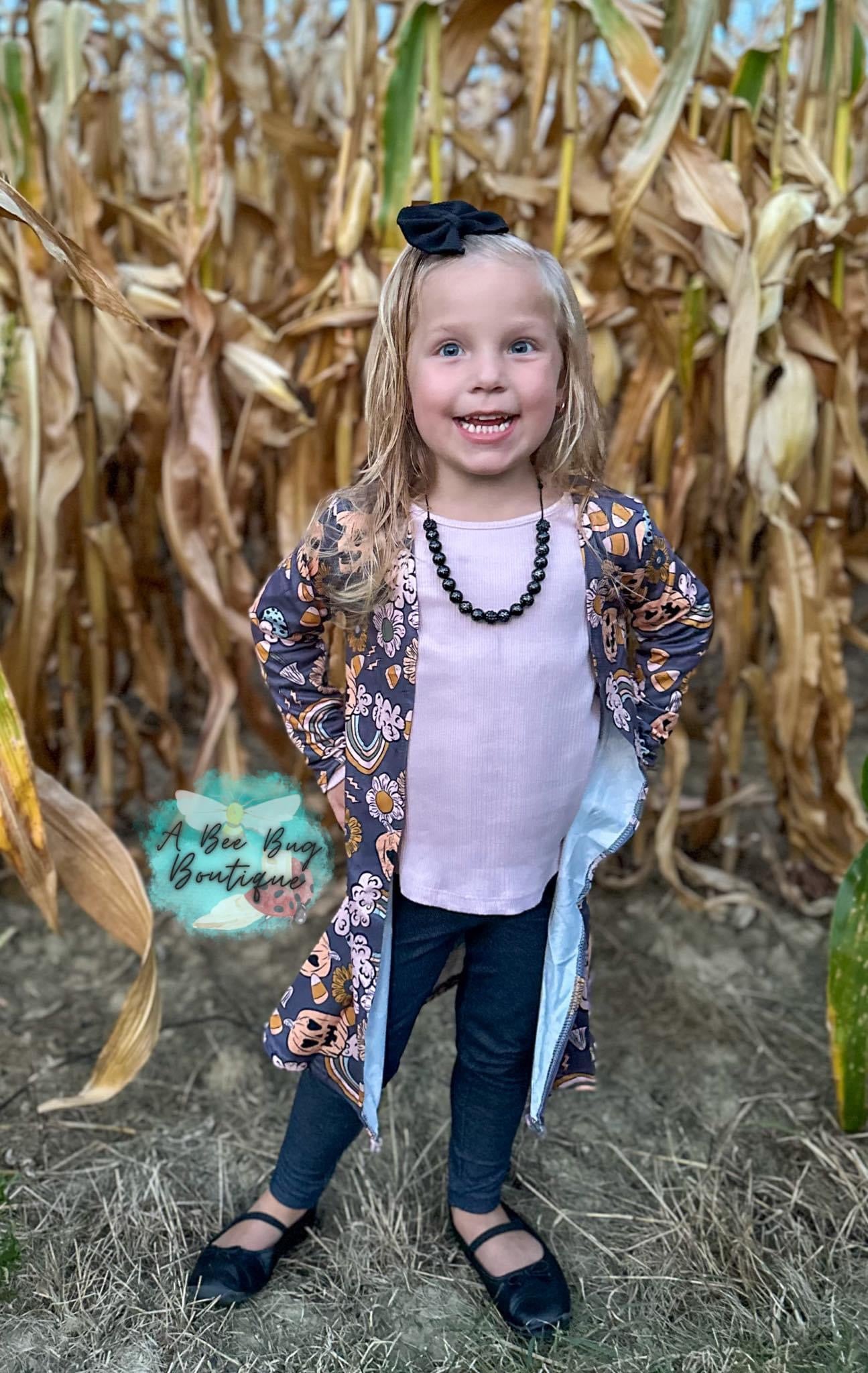 Halloween Rainbows Kid Cardigan