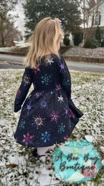 Load image into Gallery viewer, Stained Glass Snowflakes Dress
