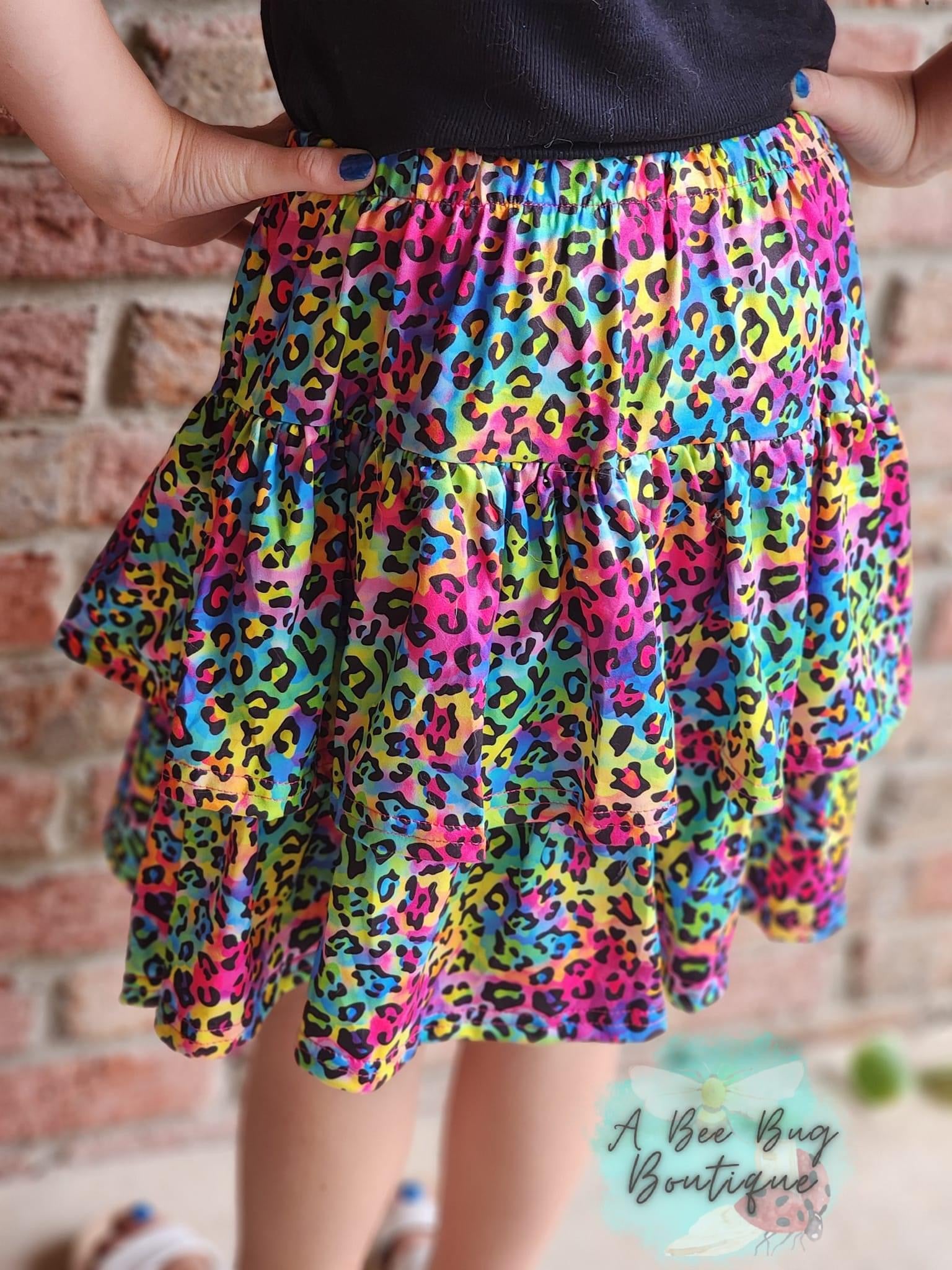 Neon Leopard Skort