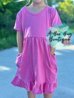 Load image into Gallery viewer, Bubblegum Pink Pocket Dress
