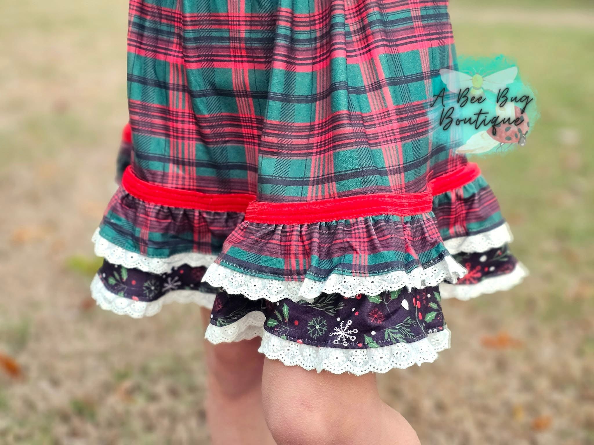 Classic Christmas Plaid Dress