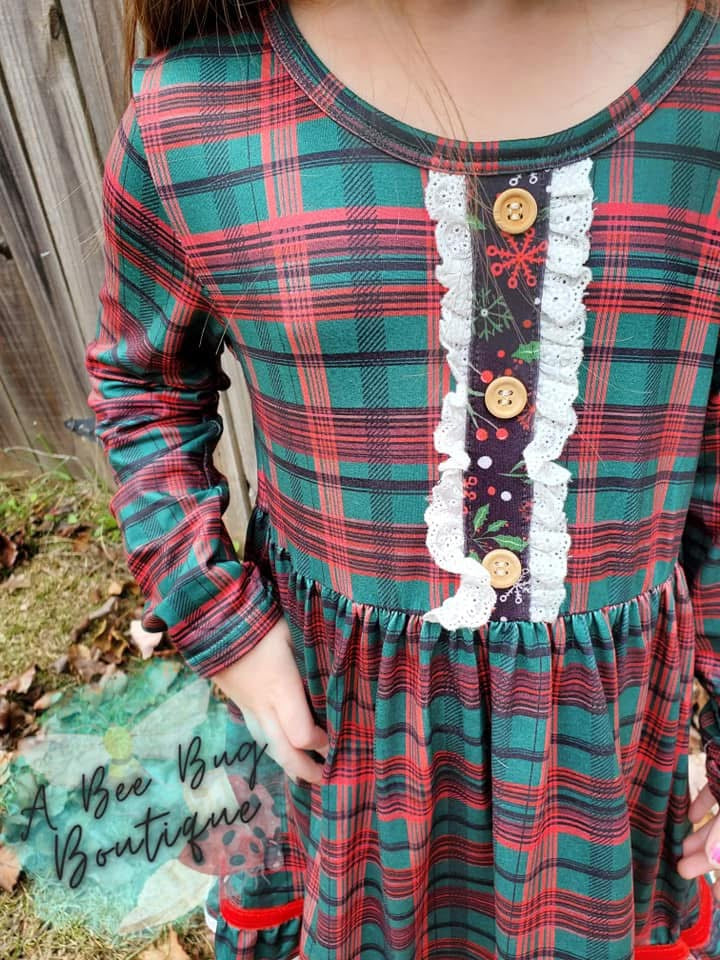 Classic Christmas Plaid Dress