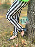 Load image into Gallery viewer, Strange + Unusual Striped Leggings
