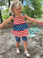 Load image into Gallery viewer, Old Glory Ruffled Tank
