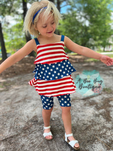 Old Glory Ruffled Tank