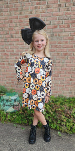 Load image into Gallery viewer, Halloween Donuts Dress
