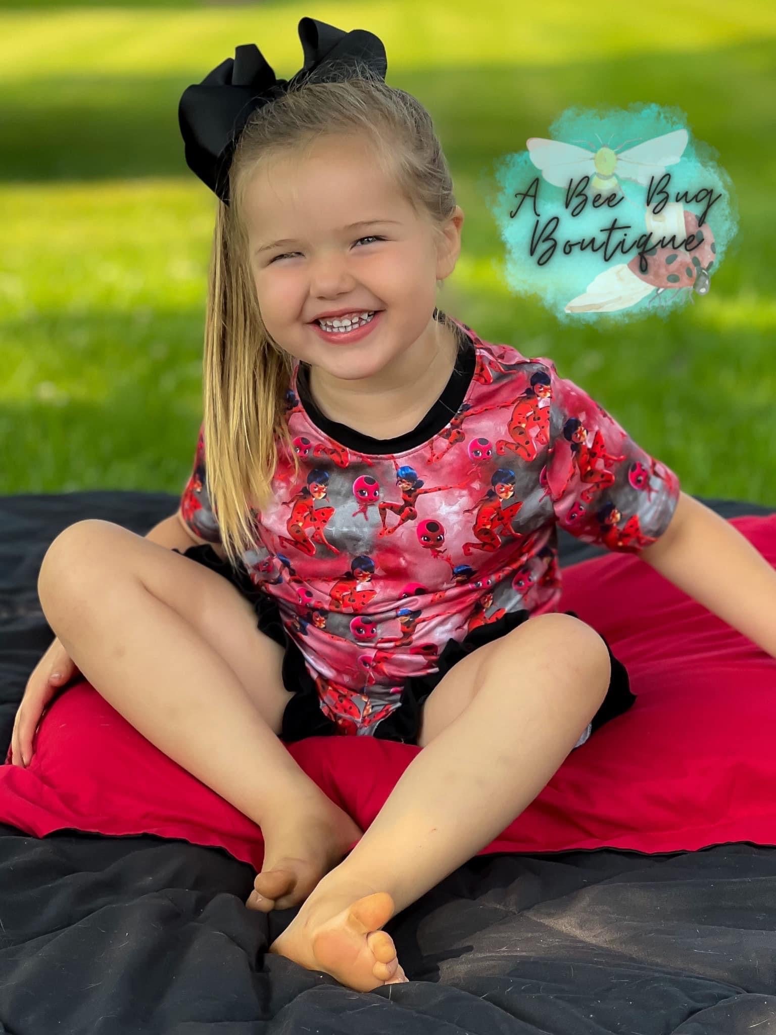 Ladybug Ruffle Short Pjs