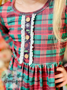 Classic Christmas Plaid Dress