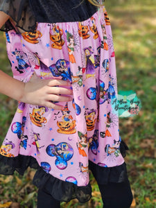 Pumpkin Princesses Velvet Dress