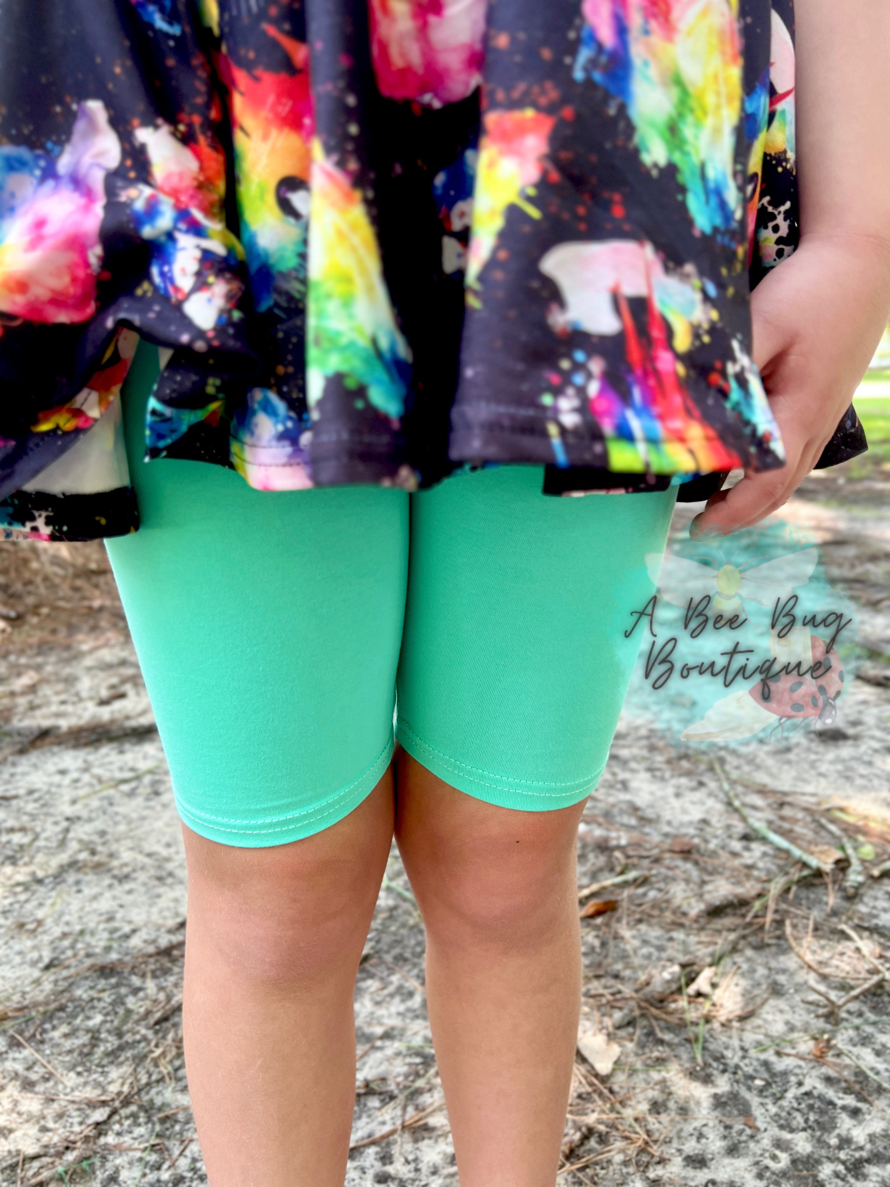 Mint Biker Shorts