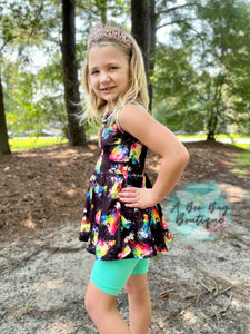 Watercolor Princess Peplum Top