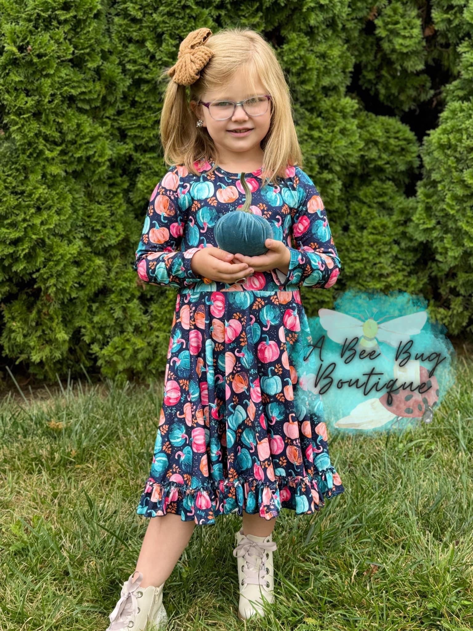 Pretty Pumpkins Twirl Dress