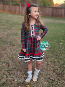 Classic Christmas Plaid Dress