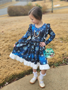 Snowflake Magic Crossback Twirl Dress