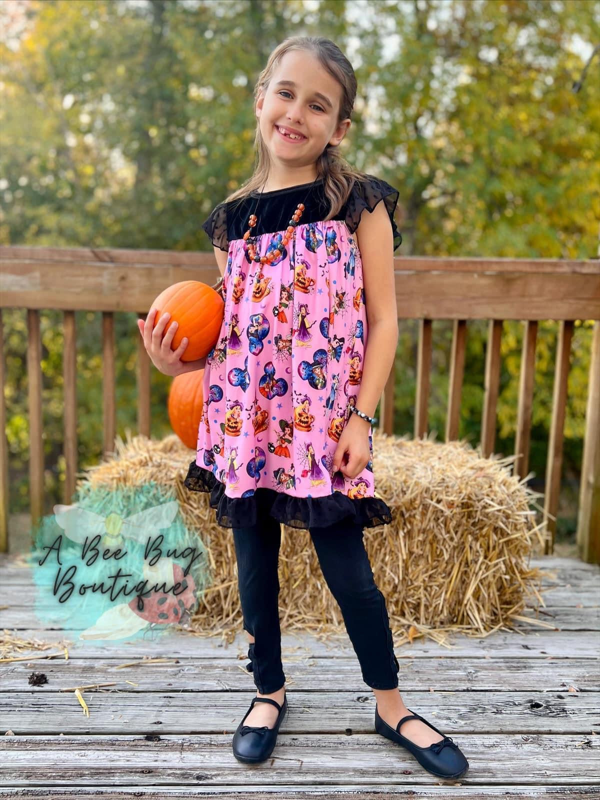 Pumpkin Princesses Velvet Dress