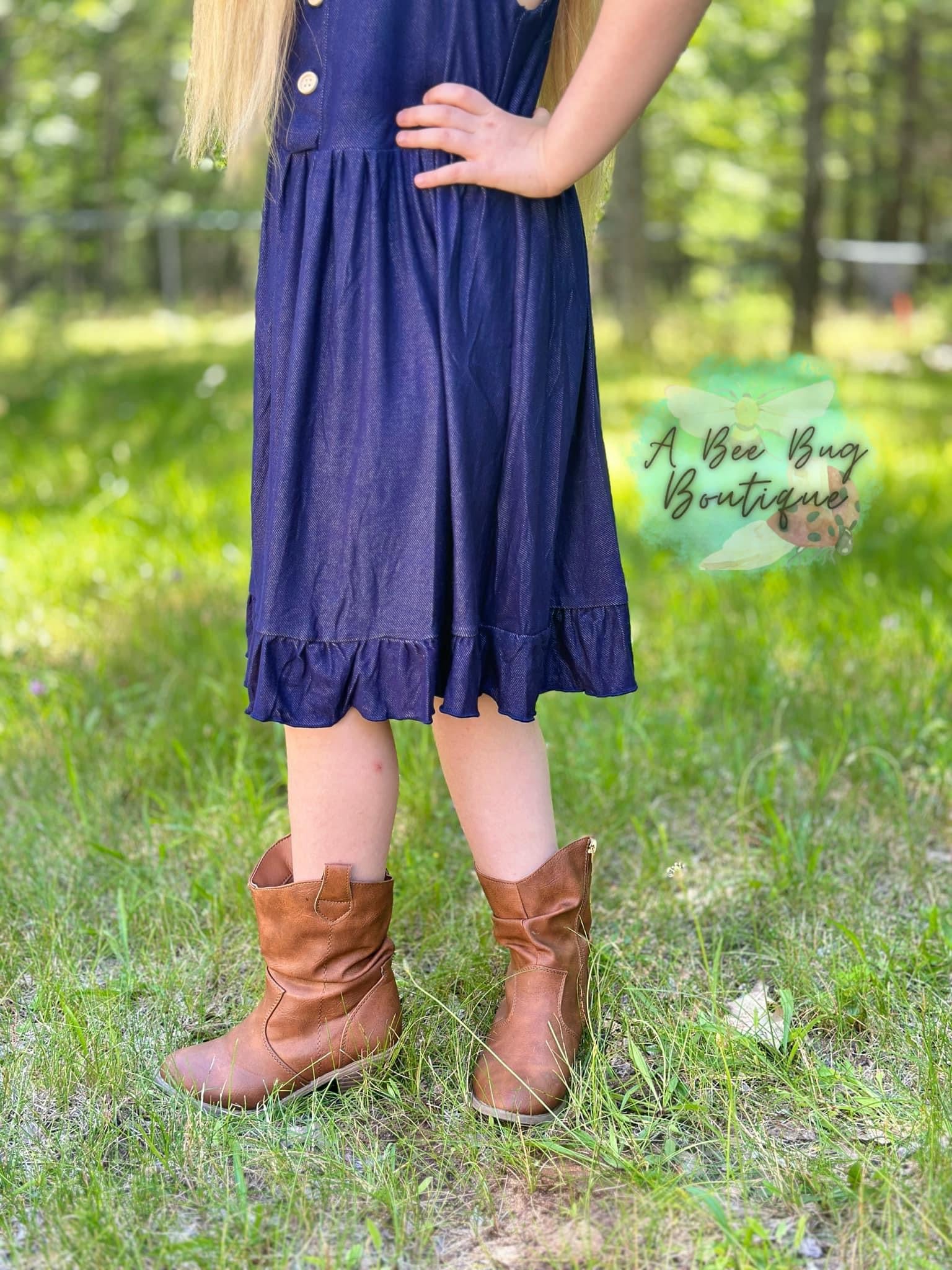 Denim Dreams Flutter Dress