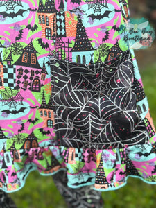 Neon Spiderwebs Leggings Set