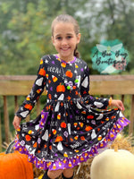 Load image into Gallery viewer, Ghostly Giggles Twirl Dress
