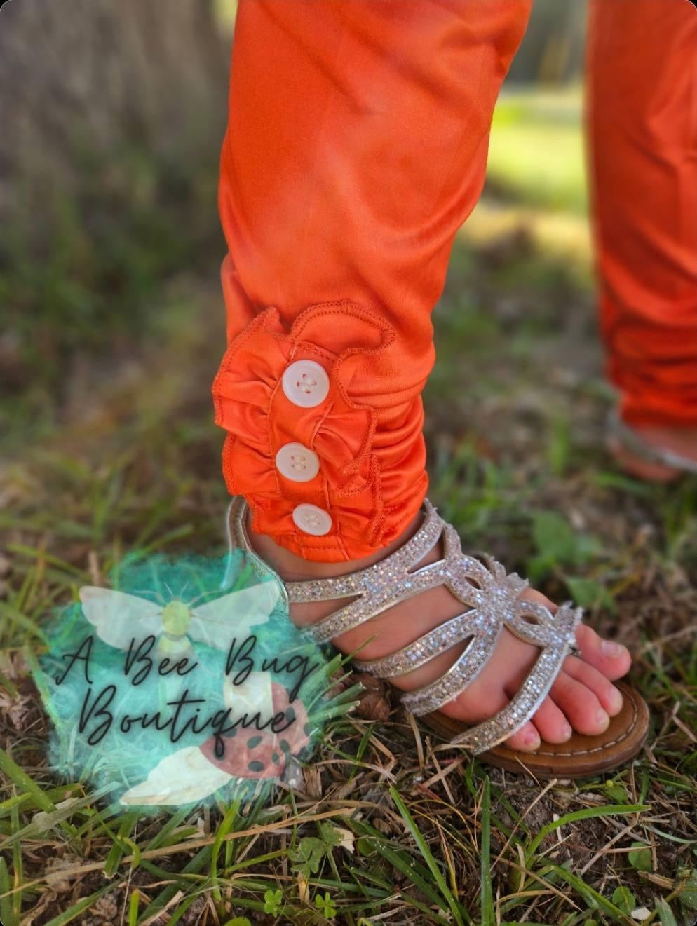 Pumpkin Spice Button Leggings