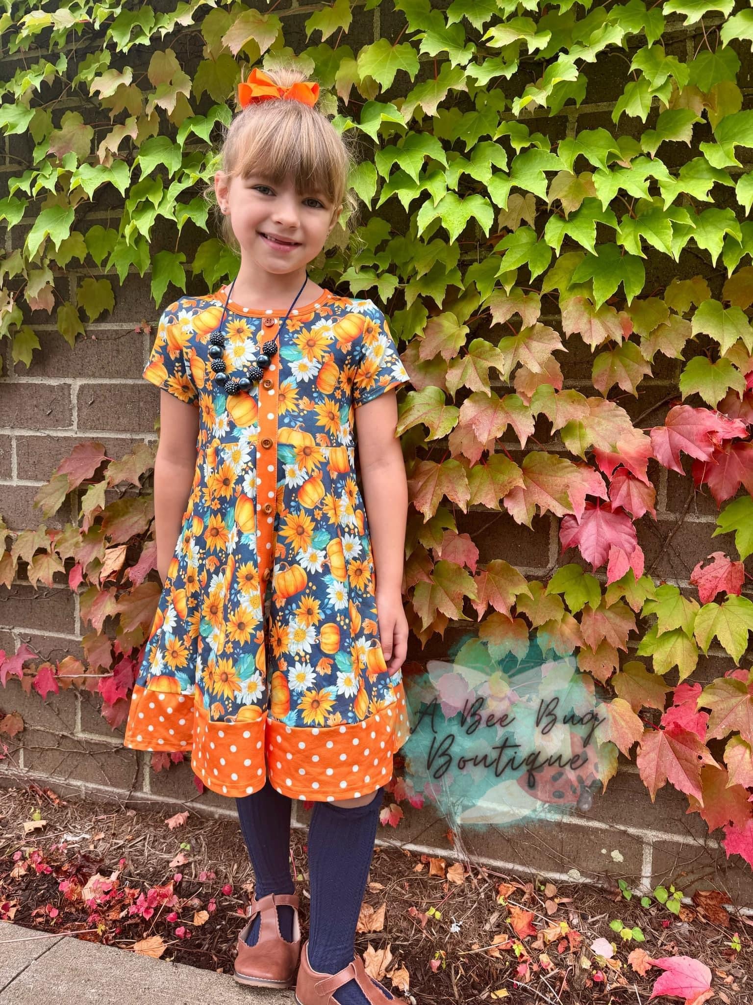 Autumn Splendor Button Dress