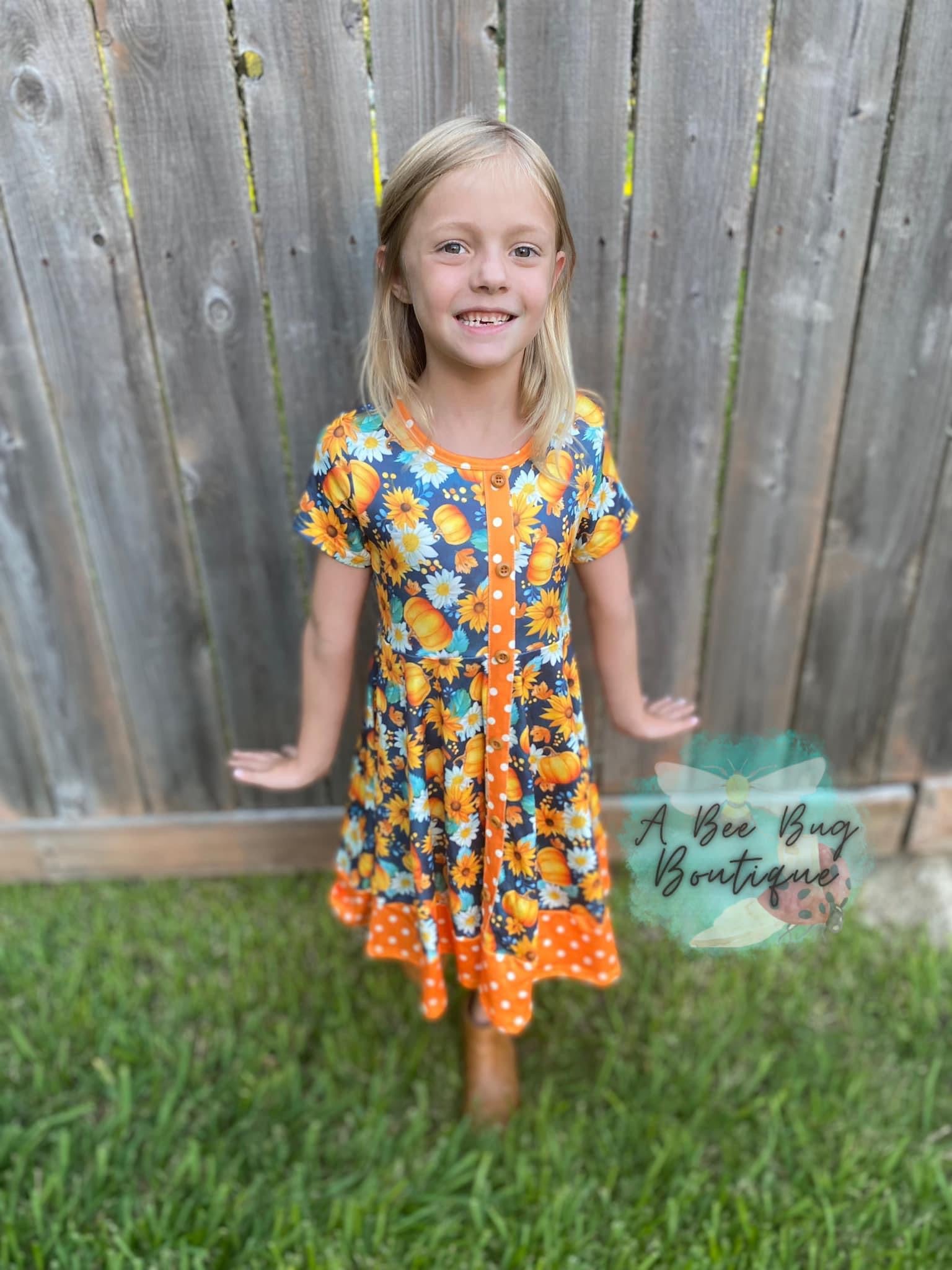 Autumn Splendor Button Dress