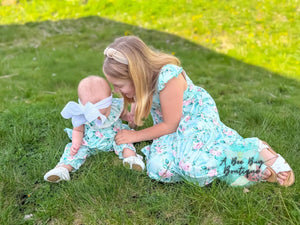 Spring Sage Floral Romper