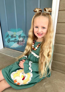 Little Turkey Embroidered Dress