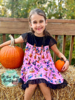 Load image into Gallery viewer, Pumpkin Princesses Velvet Dress
