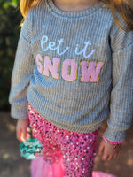 Load image into Gallery viewer, Let it Snow Sequin Tulle Flares
