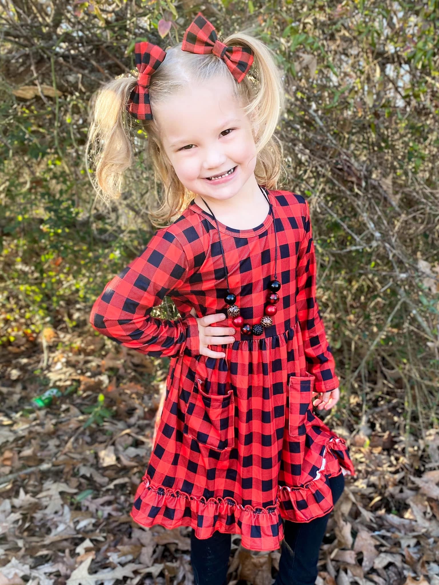 Buffalo Plaid Tunic Dress