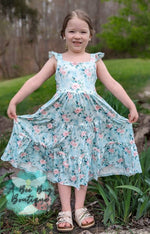 Load image into Gallery viewer, Spring Sage Floral Maxi Dress
