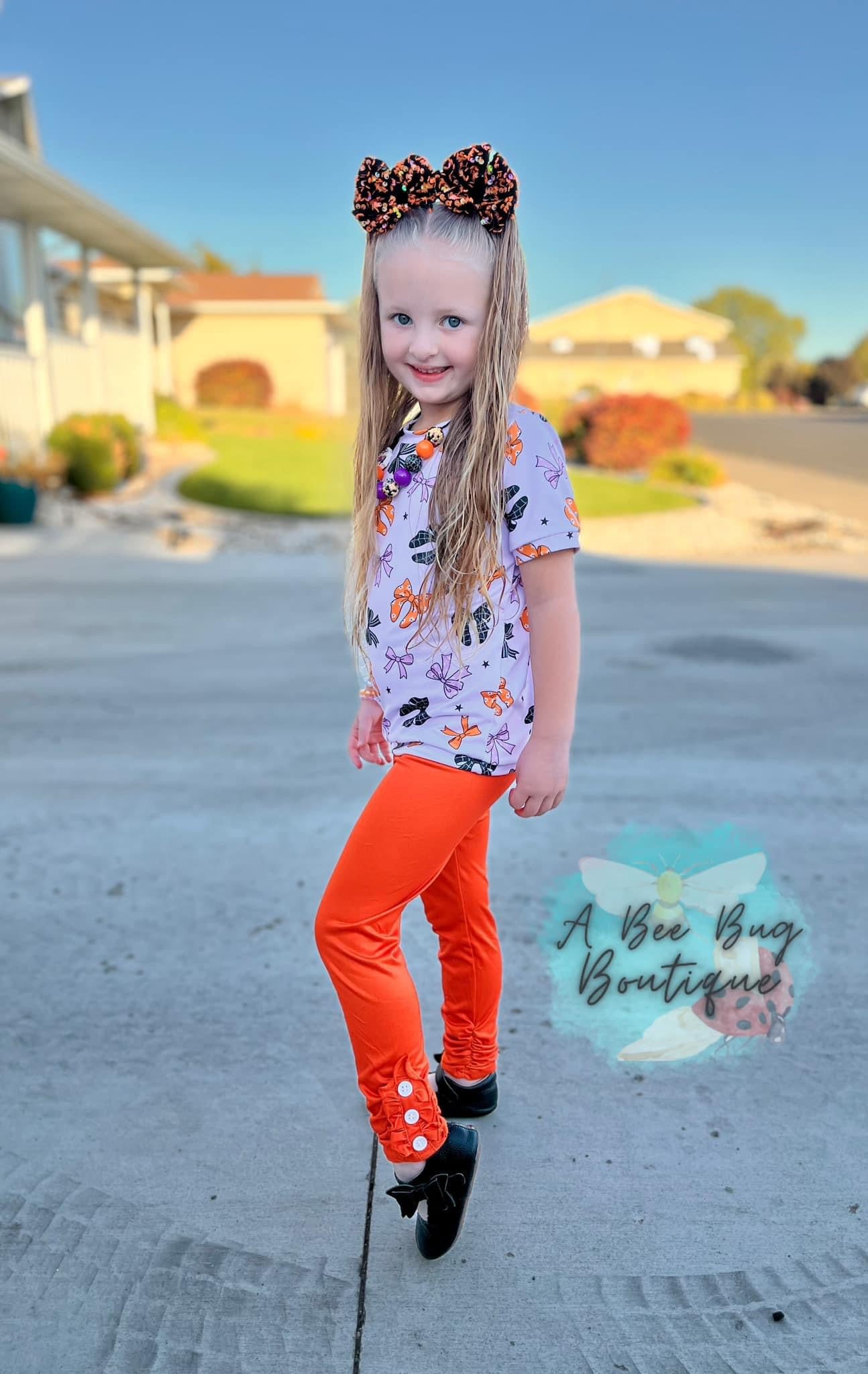 Pumpkin Spice Button Leggings